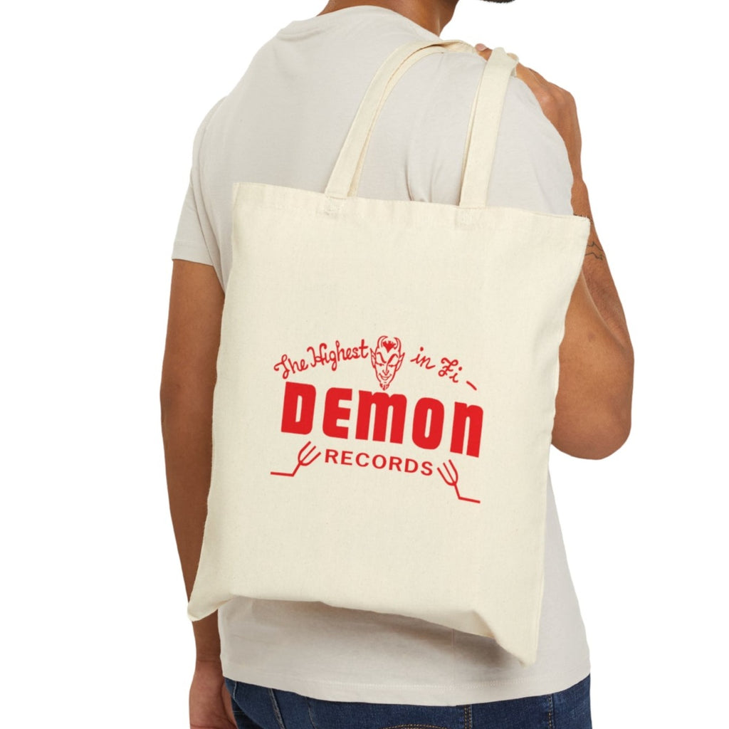 Demon Records Vinyl Canvas Tote Bag