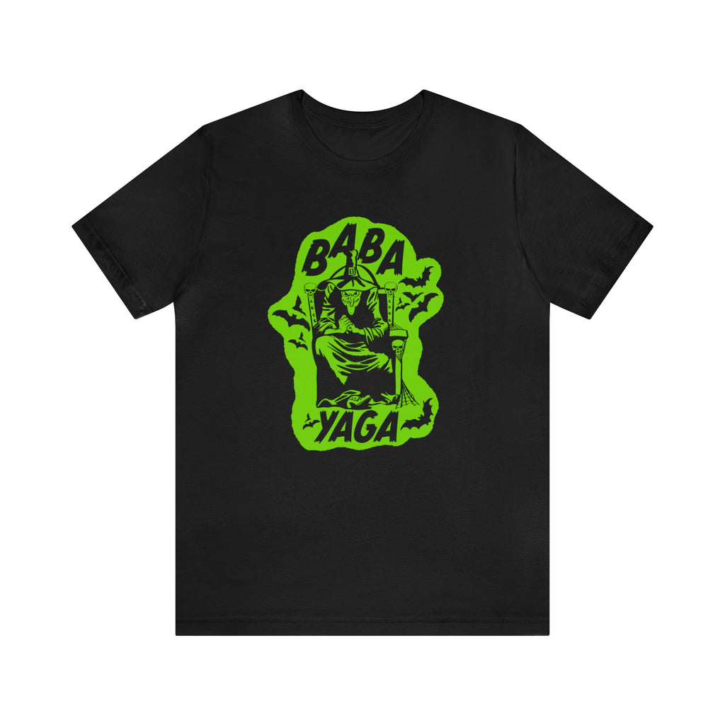 Witch Baba Yaga Green Print Vintage Halloween Men's T-shirt