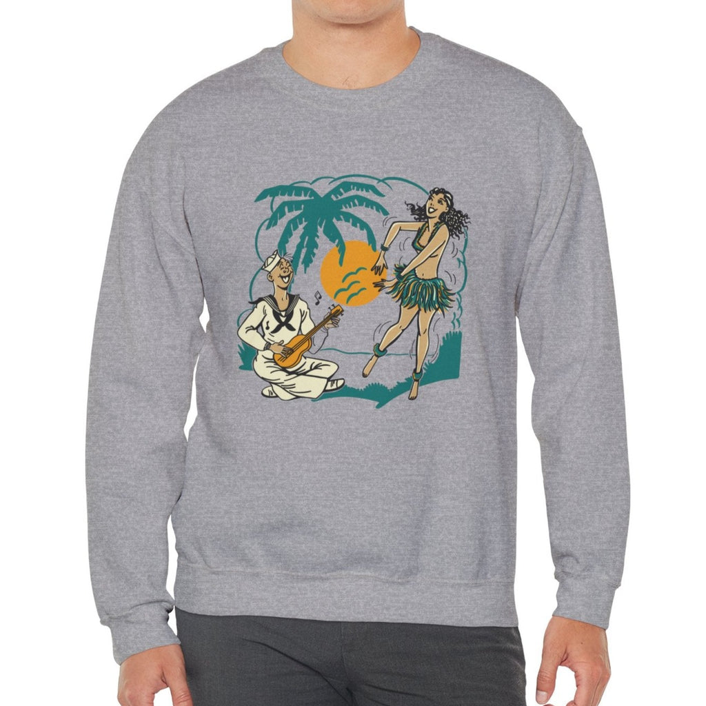 Hula & Sailor Men's Unisex Sweatshirt - Assorted Colors Sport Grey