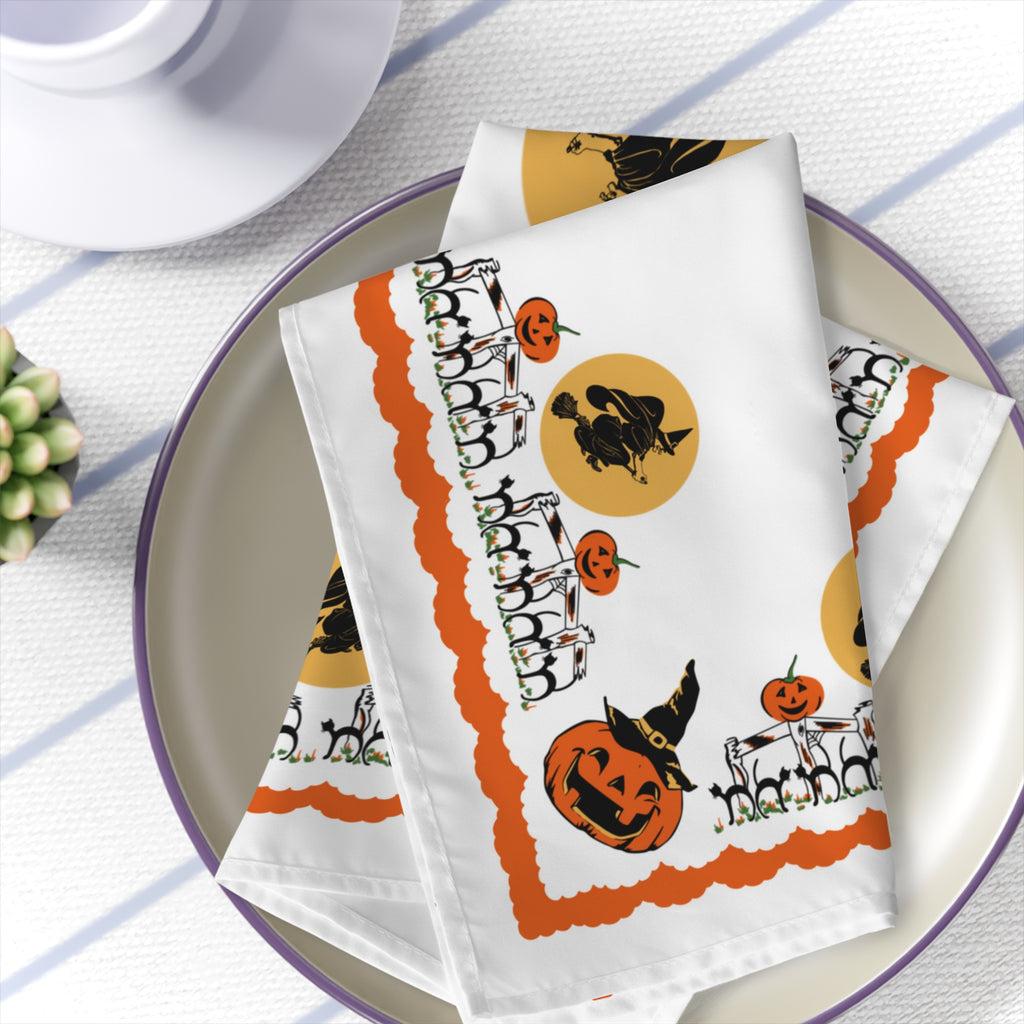 Retro Classic Halloween Fabric Napkins - Set of 4