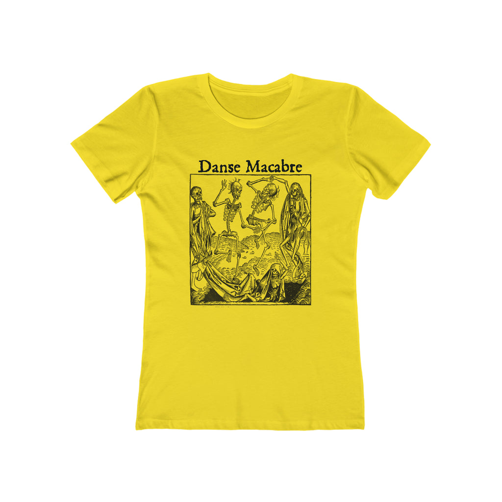 Danse Macabre - Dance of Death - Women's T-shirt in 6 Assorted Colors Solid Vibrant Yellow