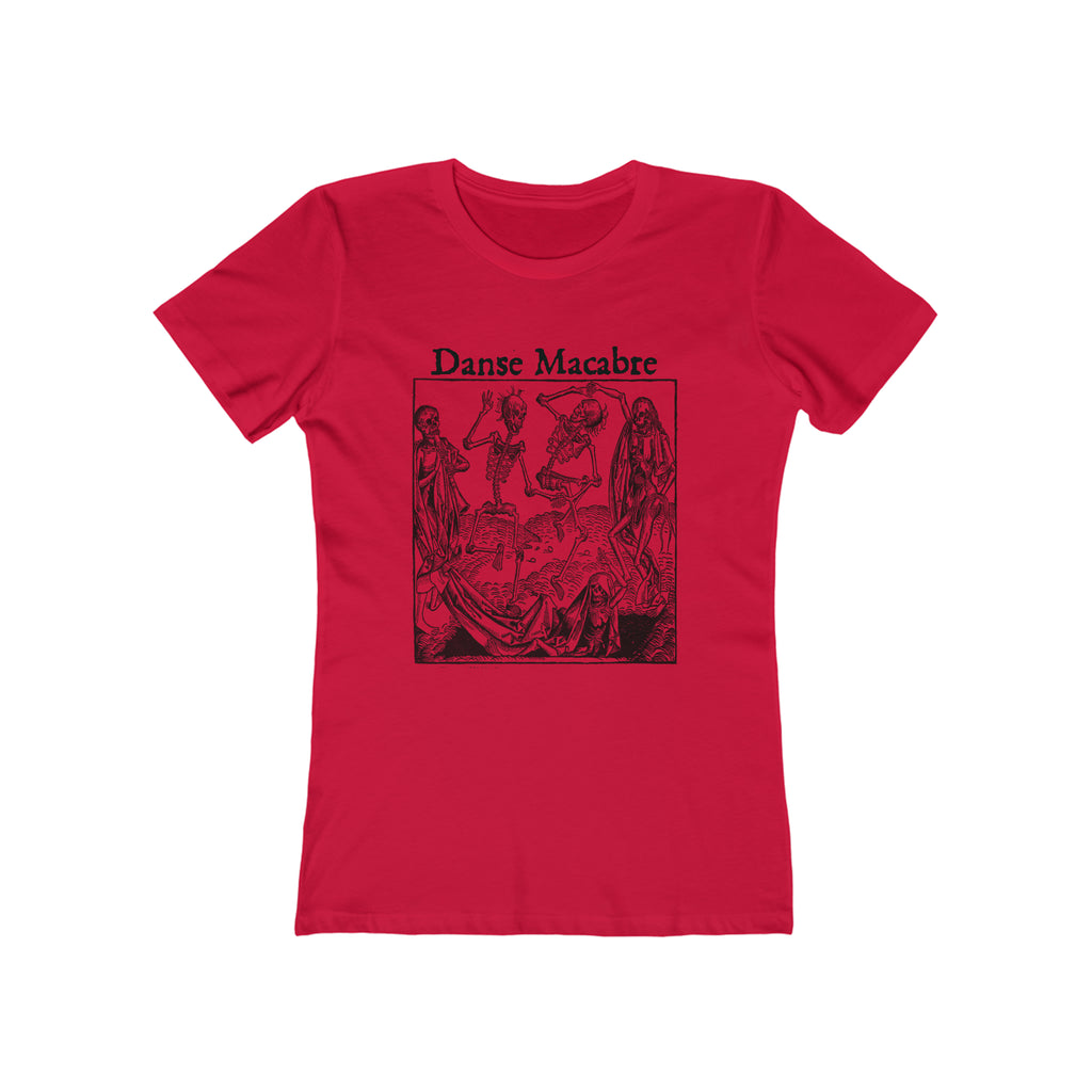 Danse Macabre - Dance of Death - Women's T-shirt in 6 Assorted Colors Solid Red