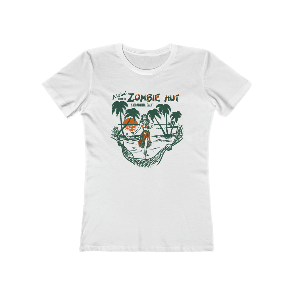 The Zombie Hut Souvenir Premium Cotton Women's T-shirt Solid White