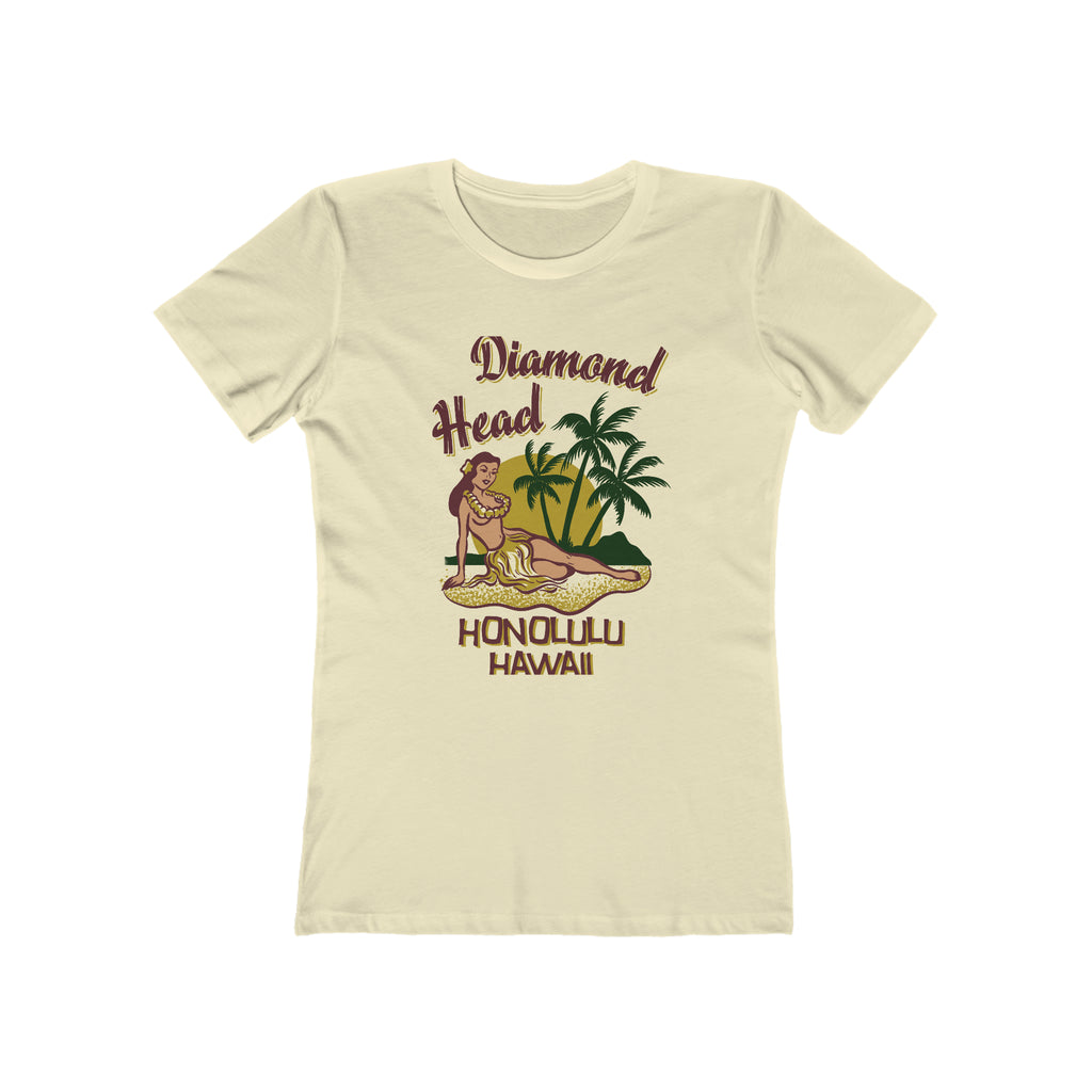 Diamond Head Honolulu Hawaii Souvenir Women's Premium Tee Solid Natural