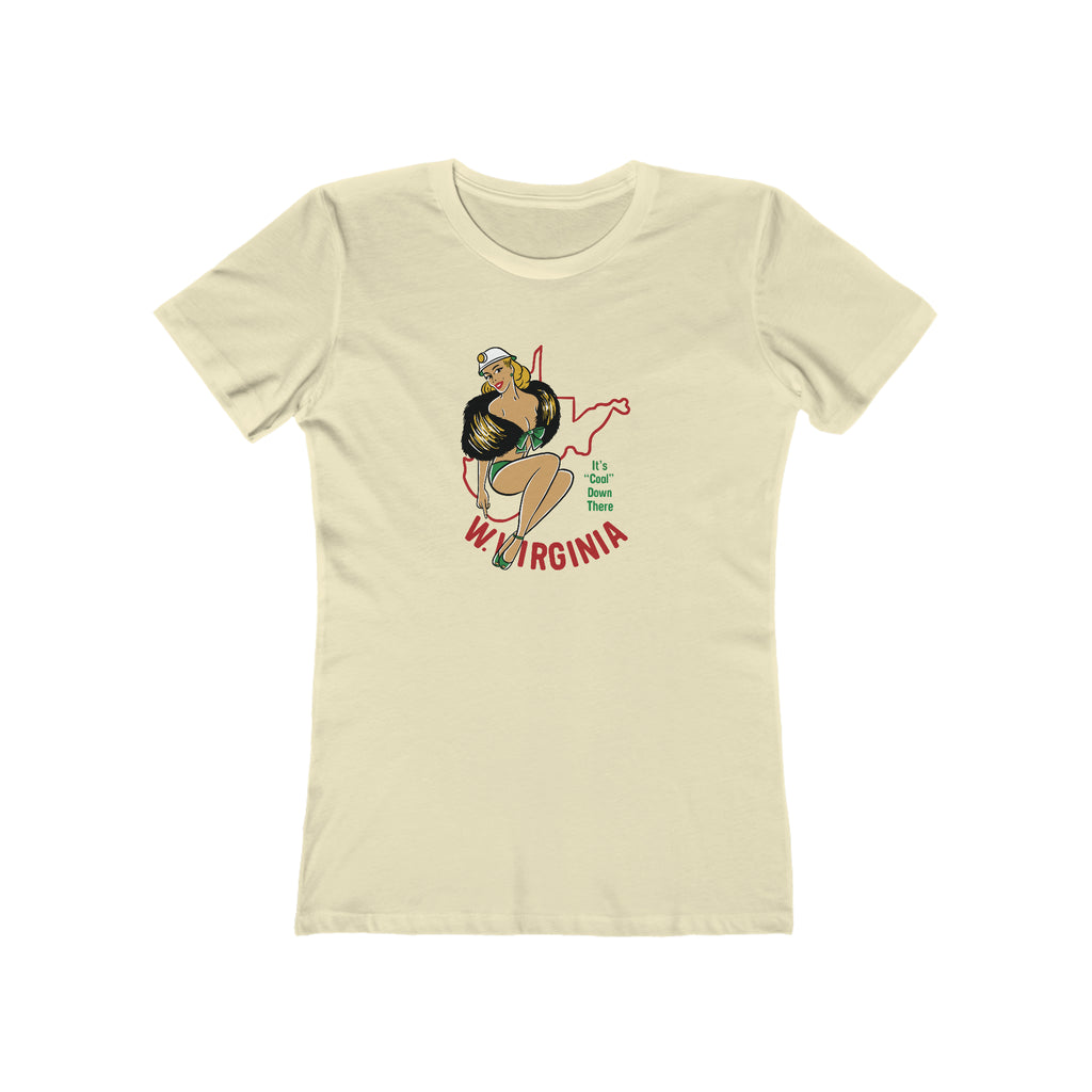 West Virginia Pinup Retro Women's T-shirt Solid Natural