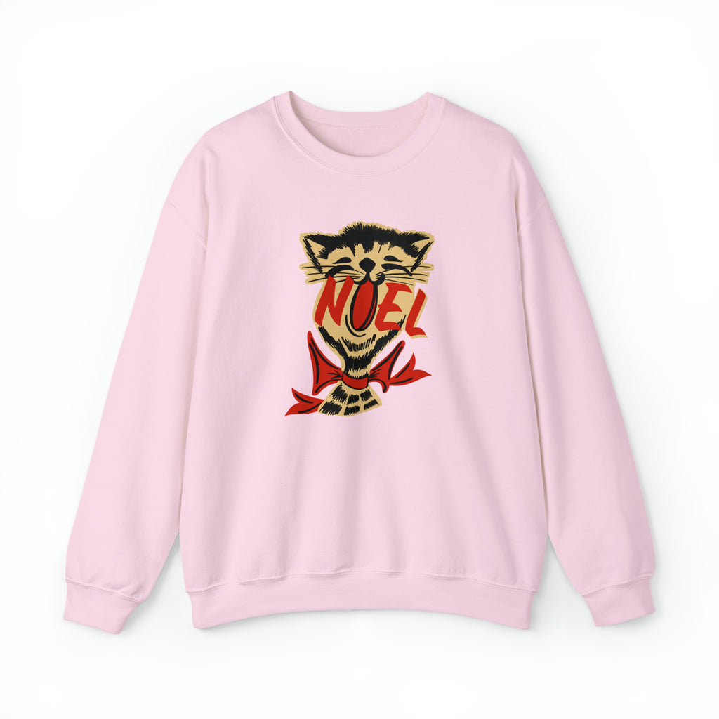 Noel Christmas Kitten Women's Unisex Sweatshirt Light Pink