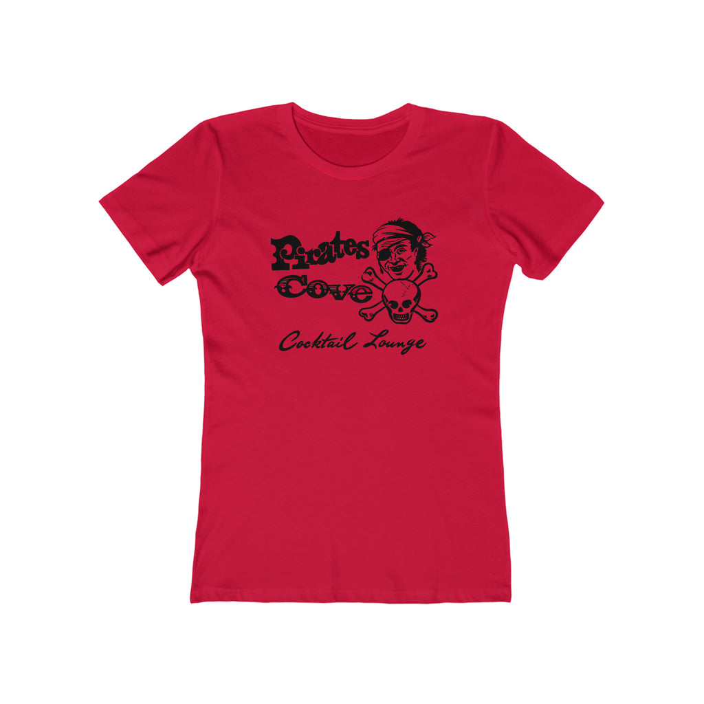 The Pirate Cove Cocktail Lounge Vintage Reproduction Women's T-shirt Solid Red
