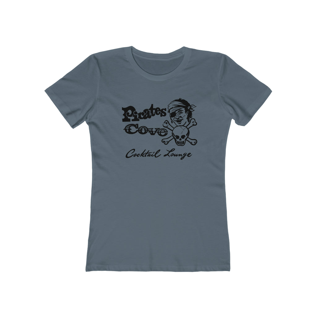 The Pirate Cove Cocktail Lounge Vintage Reproduction Women's T-shirt Solid Indigo