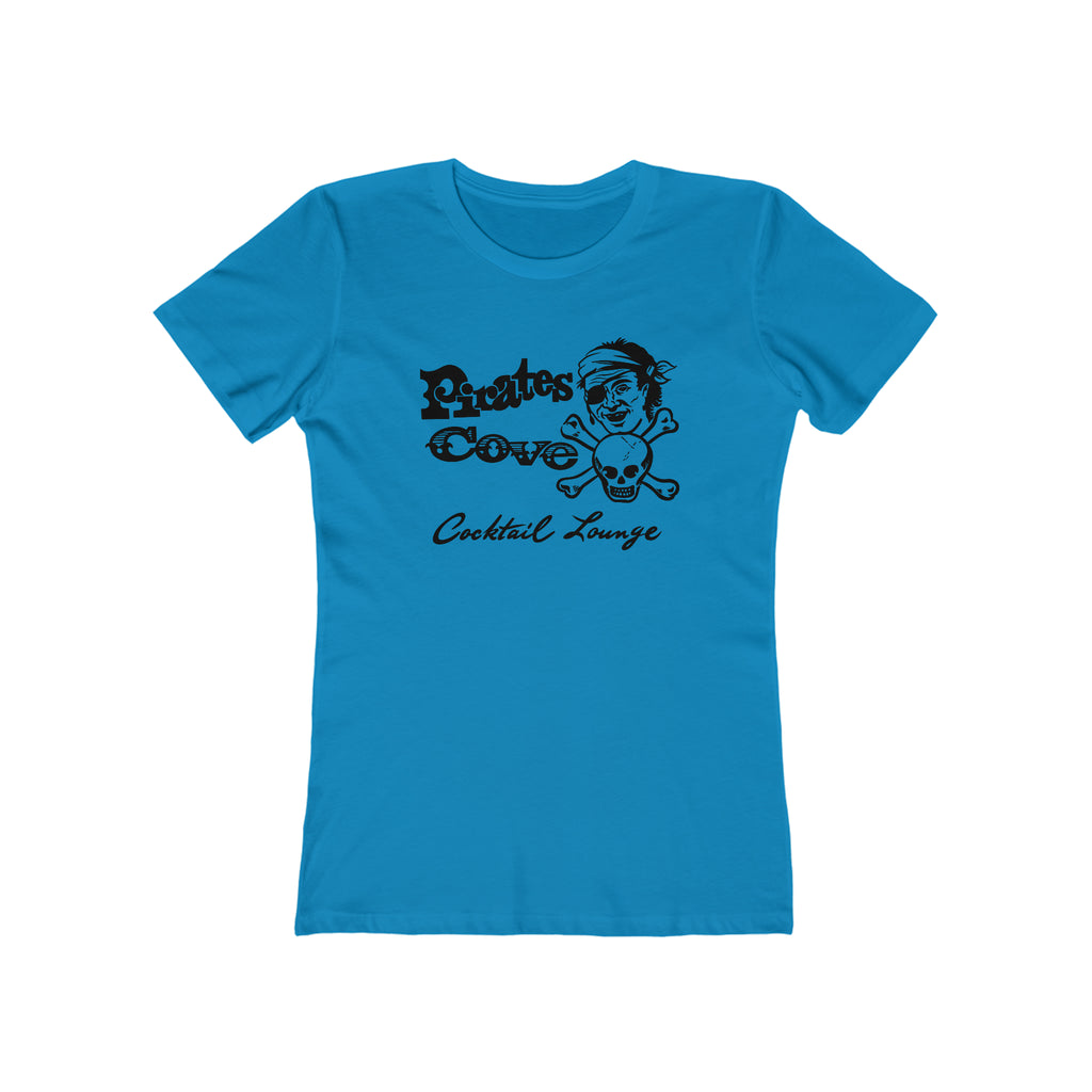 The Pirate Cove Cocktail Lounge Vintage Reproduction Women's T-shirt Solid Turquoise