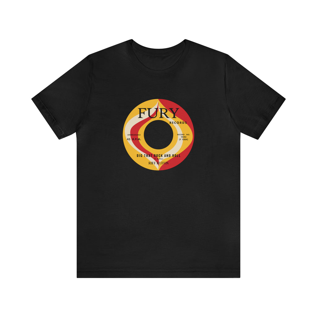 Fury Records Unisex Premium Cotton Men's T-shirt Black