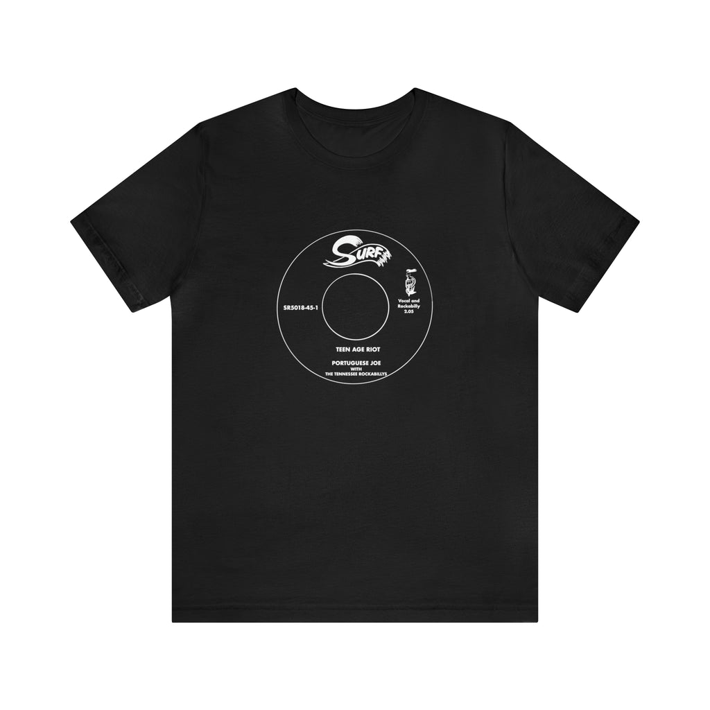 Surf Records Unisex Premium Cotton Men's T-shirt Black
