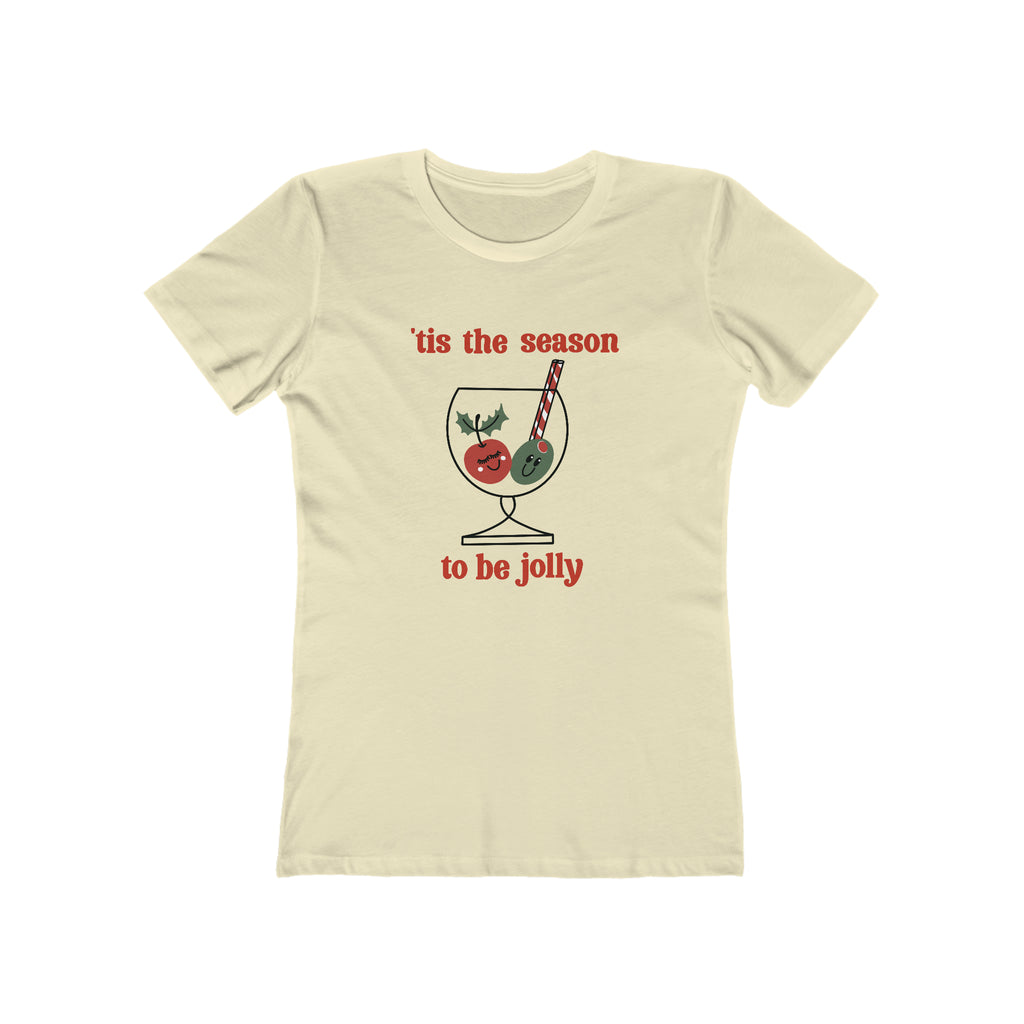 Tis The Season Christmas Drinking - Women's T-shirt Solid Natural
