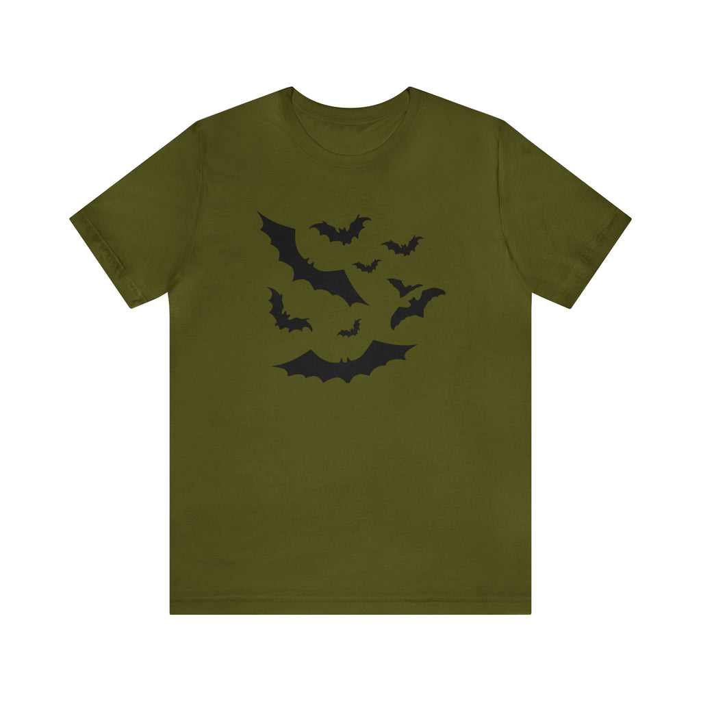 Bats Vintage Halloween Spooky Retro Premium Cotton Men’s T-shirt Olive