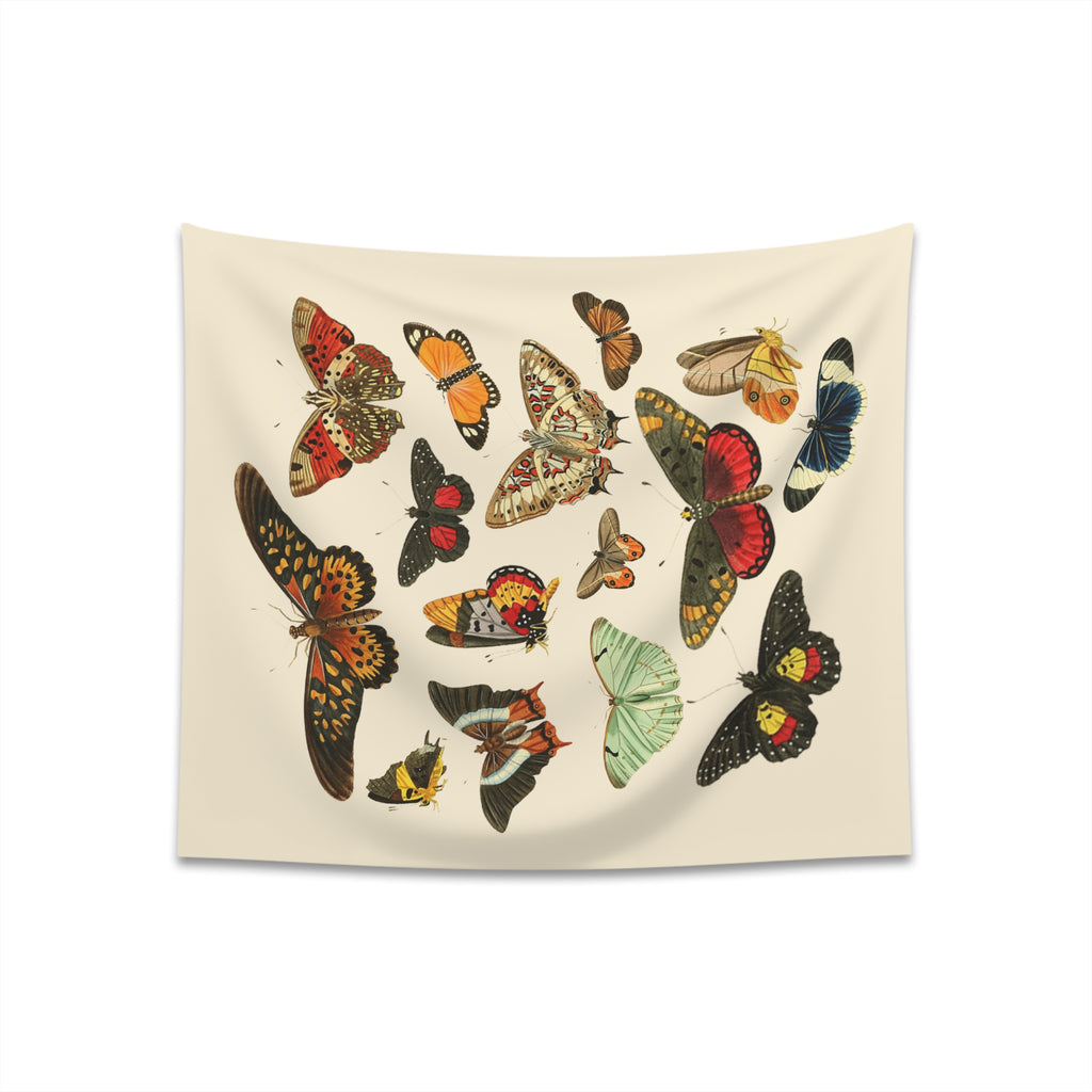 Retro Butterflies Soft Cloth Fabric Wall Tapestry