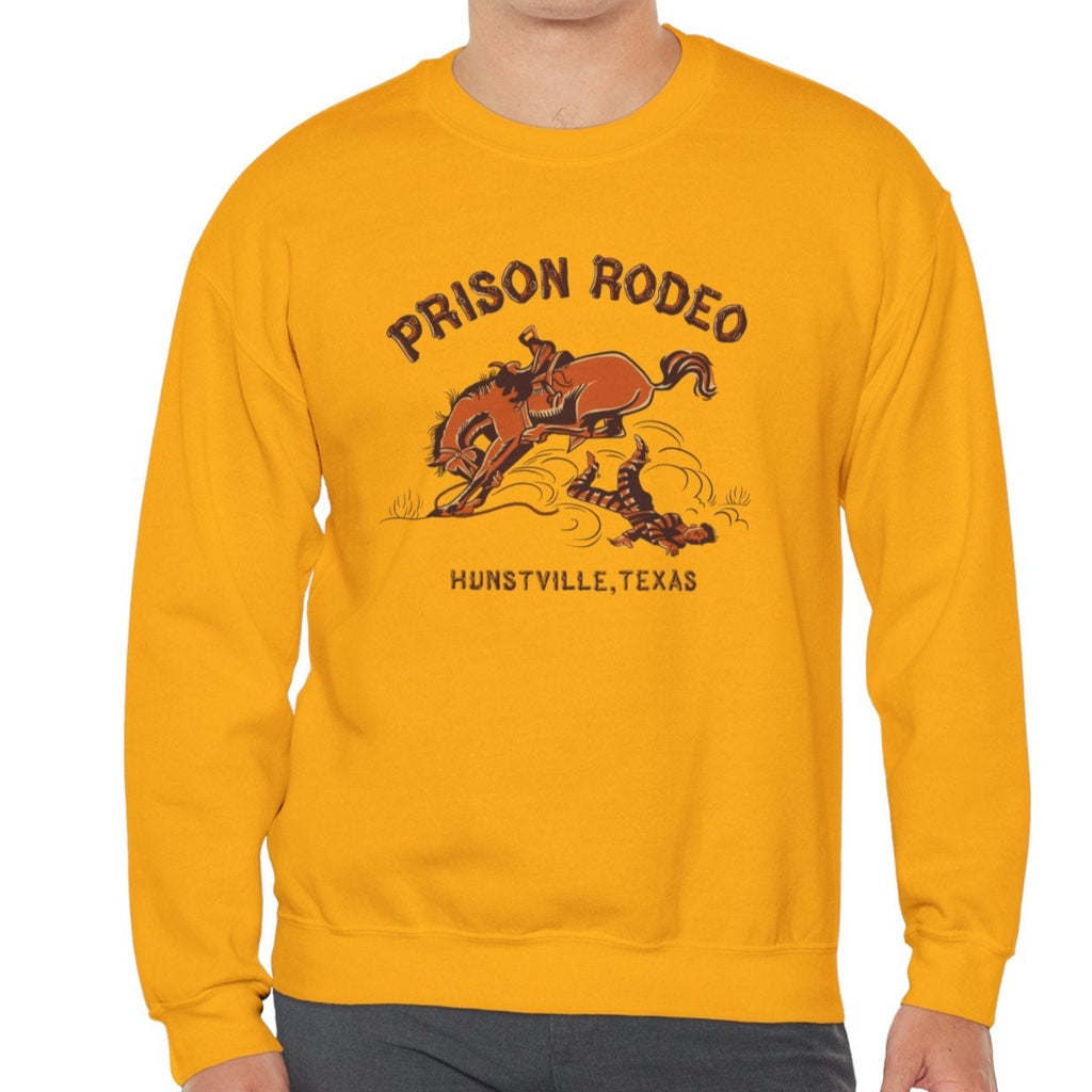 Texas Prison Rodeo Men's Unisex Sweatshirt - Assorted Colors Gold