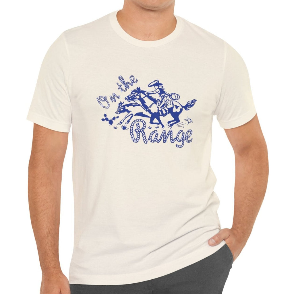 On The Range Vintage Cowboy Men's Cream T-shirt