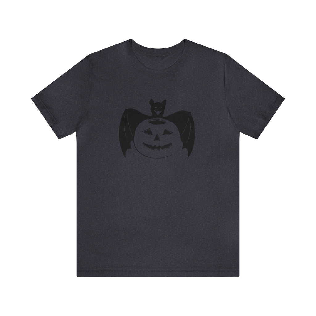 Spooky Retro Bat Pumpkin Vintage Halloween Men's T-shirt Heather Navy