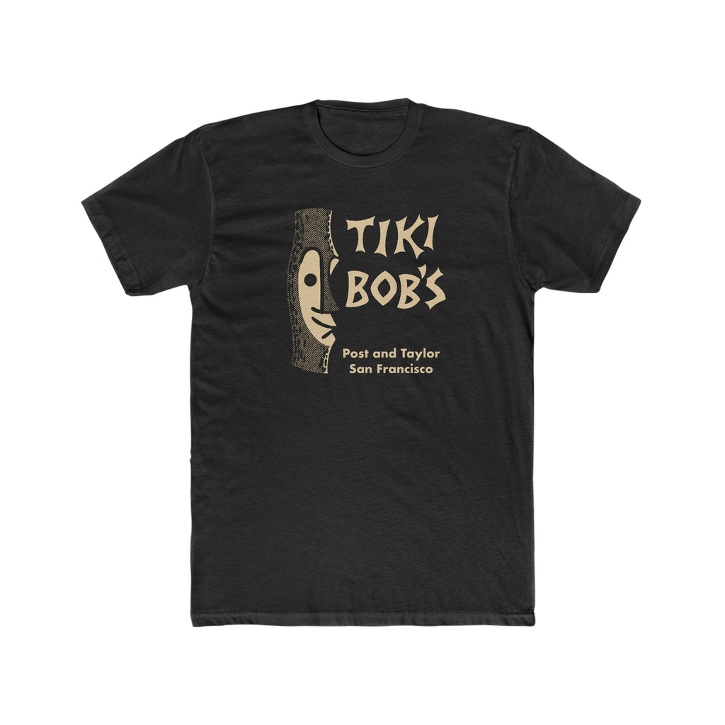 Tiki Bob Premium Cotton Men's T-shirt Solid Black