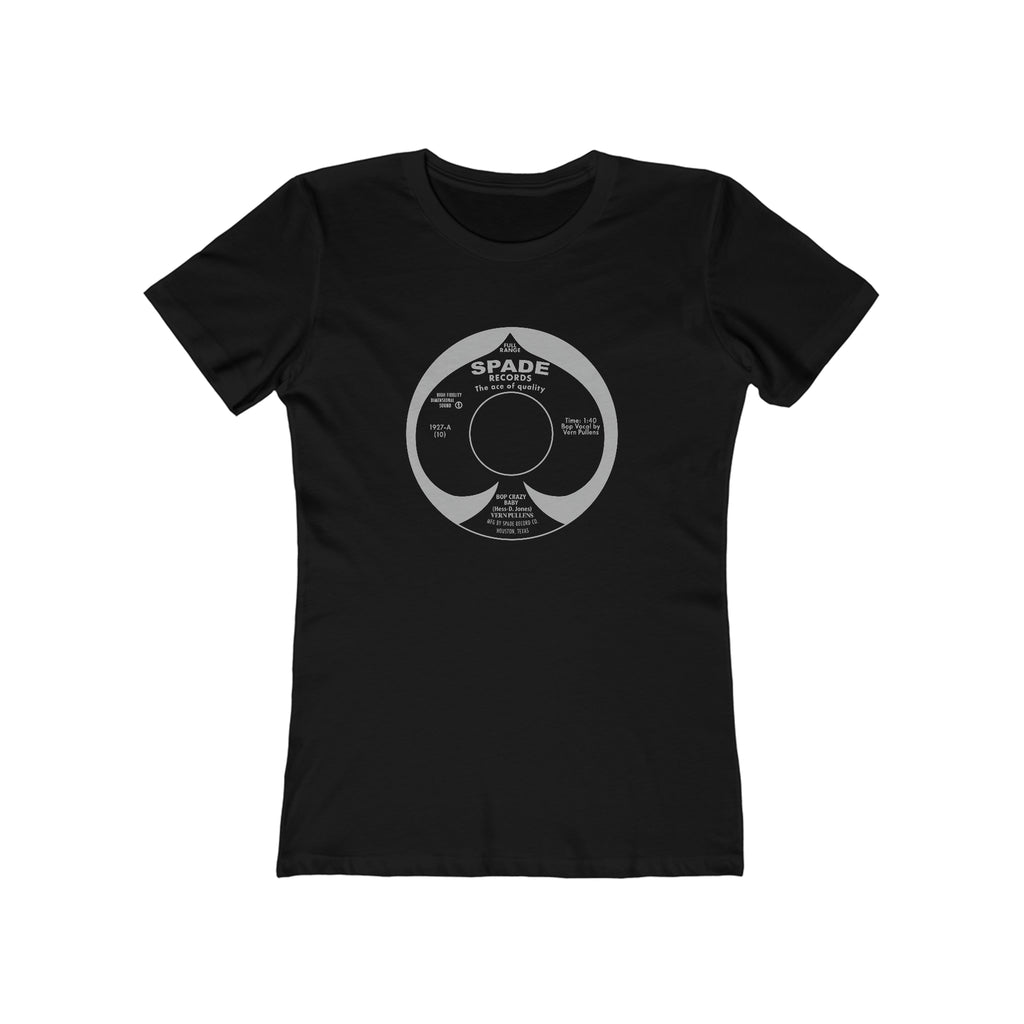 Spade Records Premium Cotton Women's T-shirt Solid Black