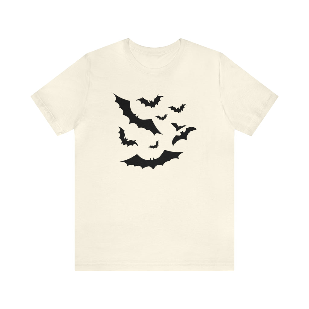 Bats Vintage Halloween Spooky Retro Premium Cotton Men’s T-shirt Natural