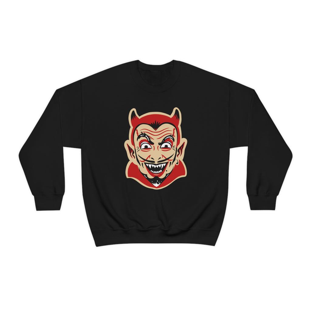 Vintage Devil Head Unisex Heavy Blend Premium Sweatshirt Black
