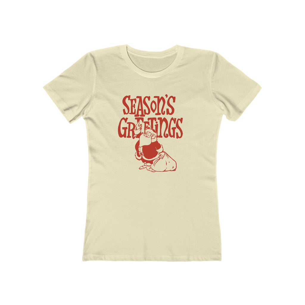 Seasons Greetings Santa Christmas - Women's T-shirt Solid Natural