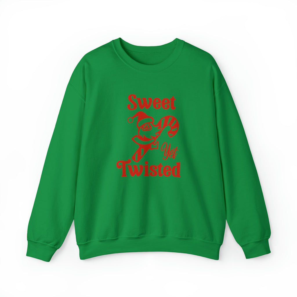Sweet Yet Twisted Santa Christmas Women's Unisex Sweatshirt Irish Green