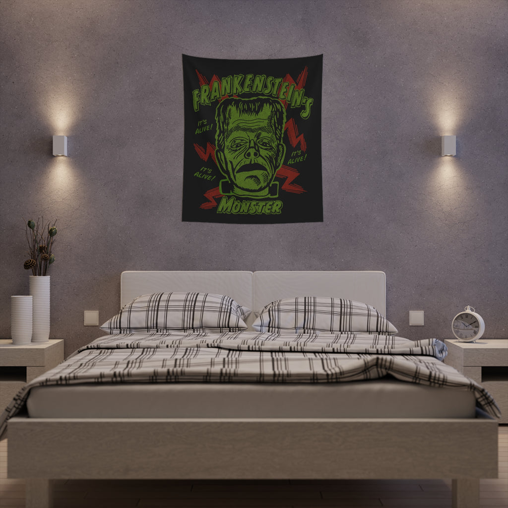 Frankenstein's Monster Poster Soft Cloth Fabric Wall Tapestry Classic Monster Wall Decor