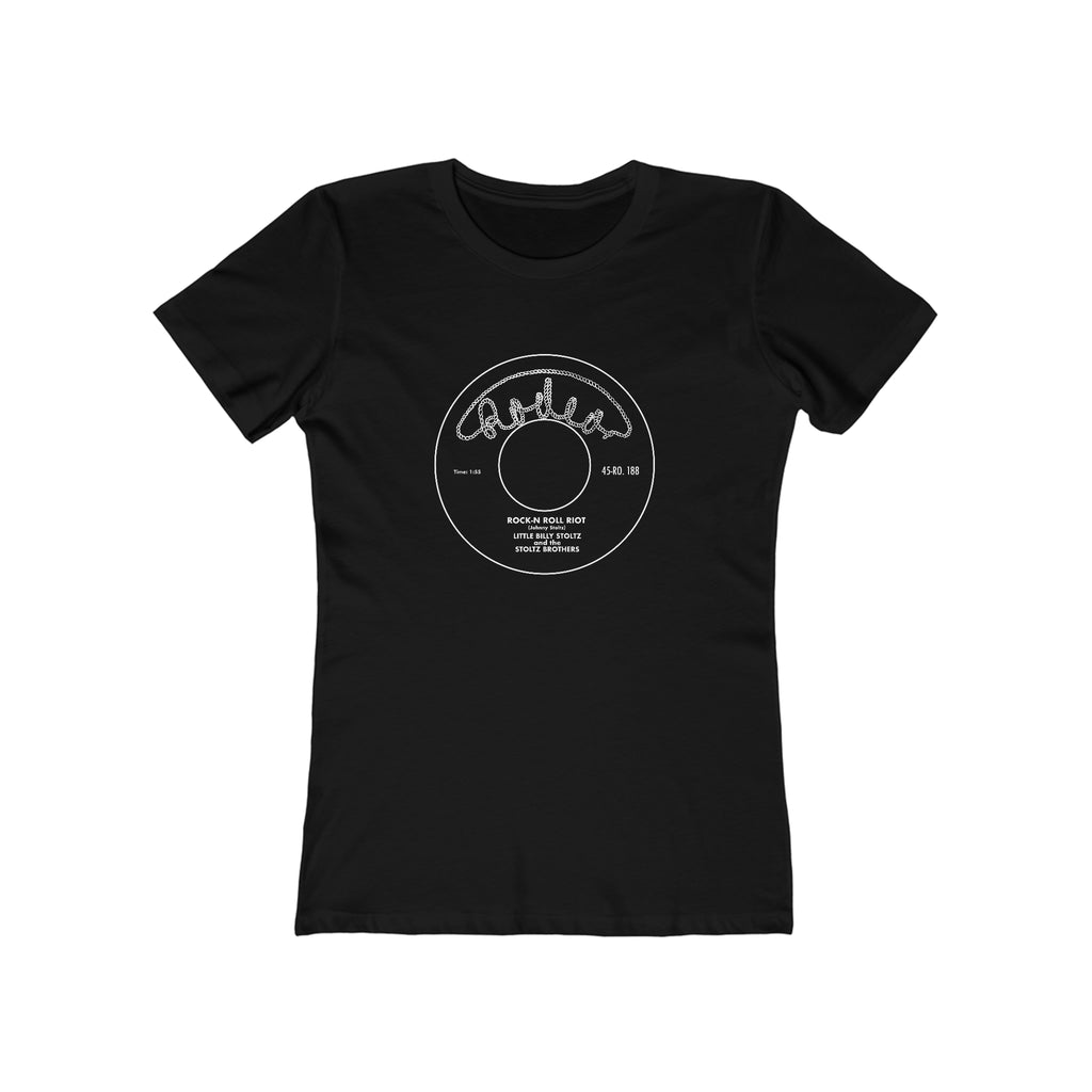 Rodeo Records Premium Cotton Women's T-shirt Solid Black