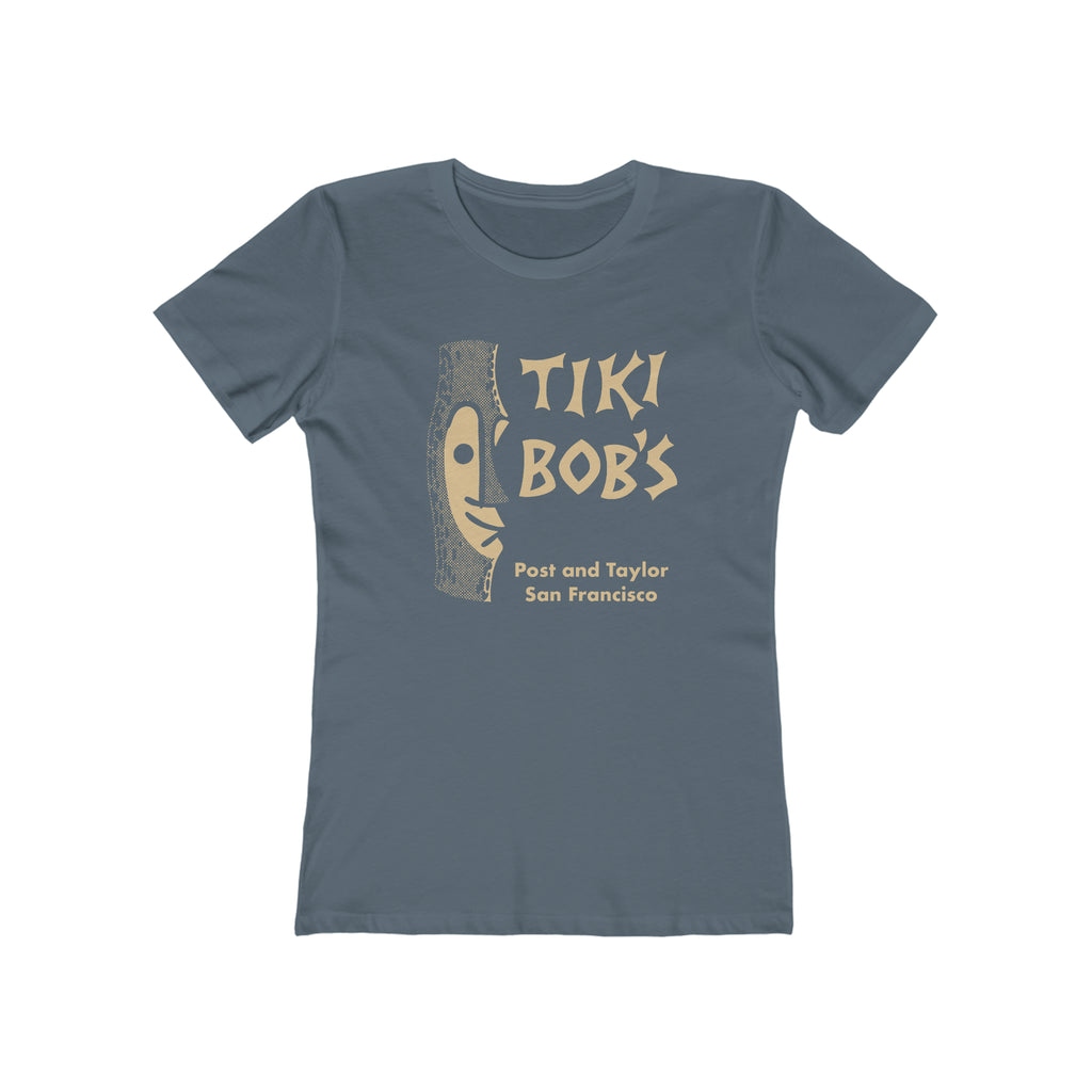 Tiki Bob's Tiki Restaurant Vintage Souvenir Women's T-shirt Solid Indigo