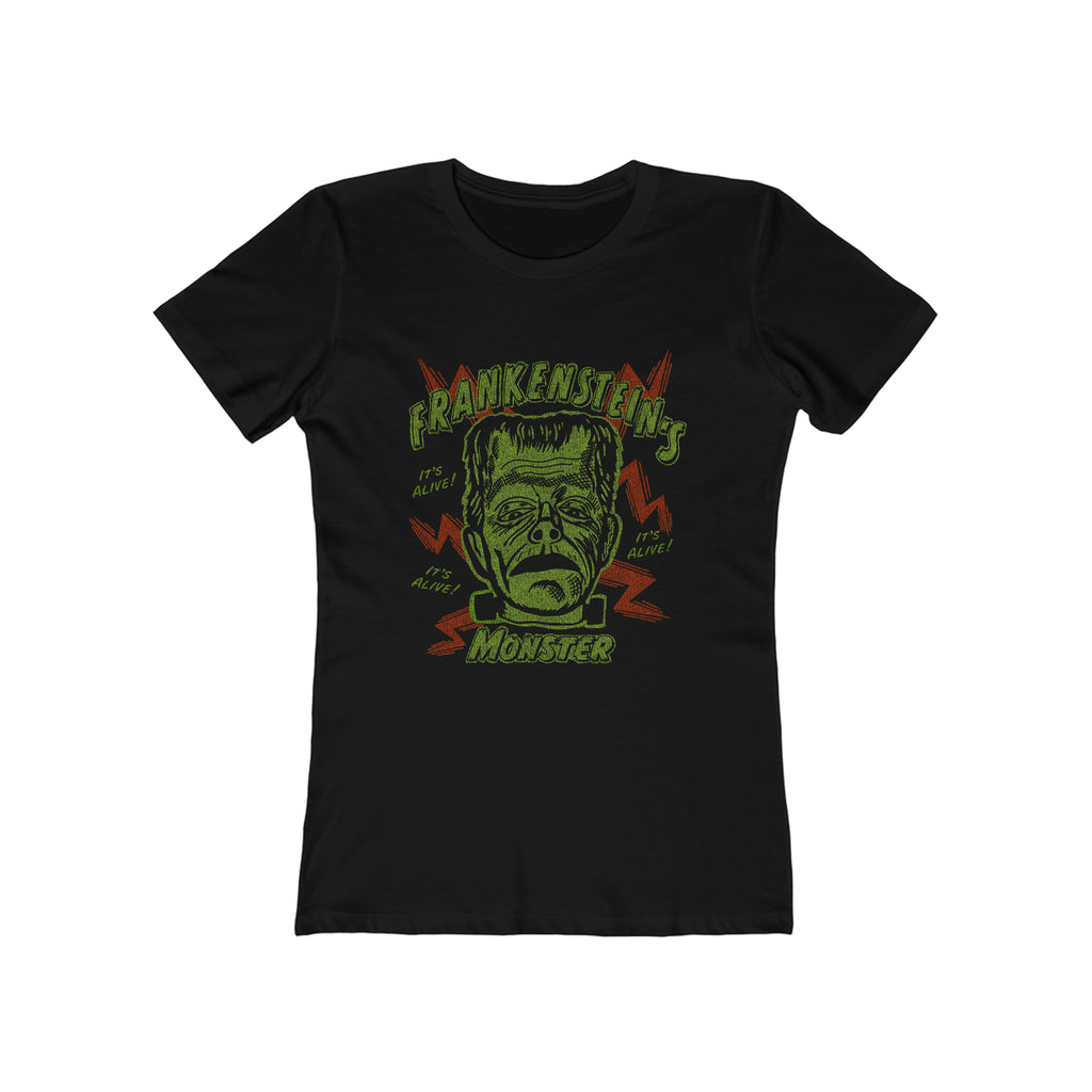 Frankenstein's Monster - It's Alive - Soft Black Cotton Women's T-shirt Solid Black