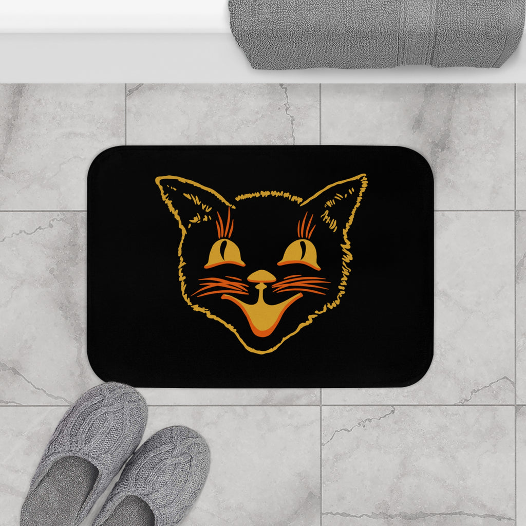 Halloween Cat Premium Bath Mat