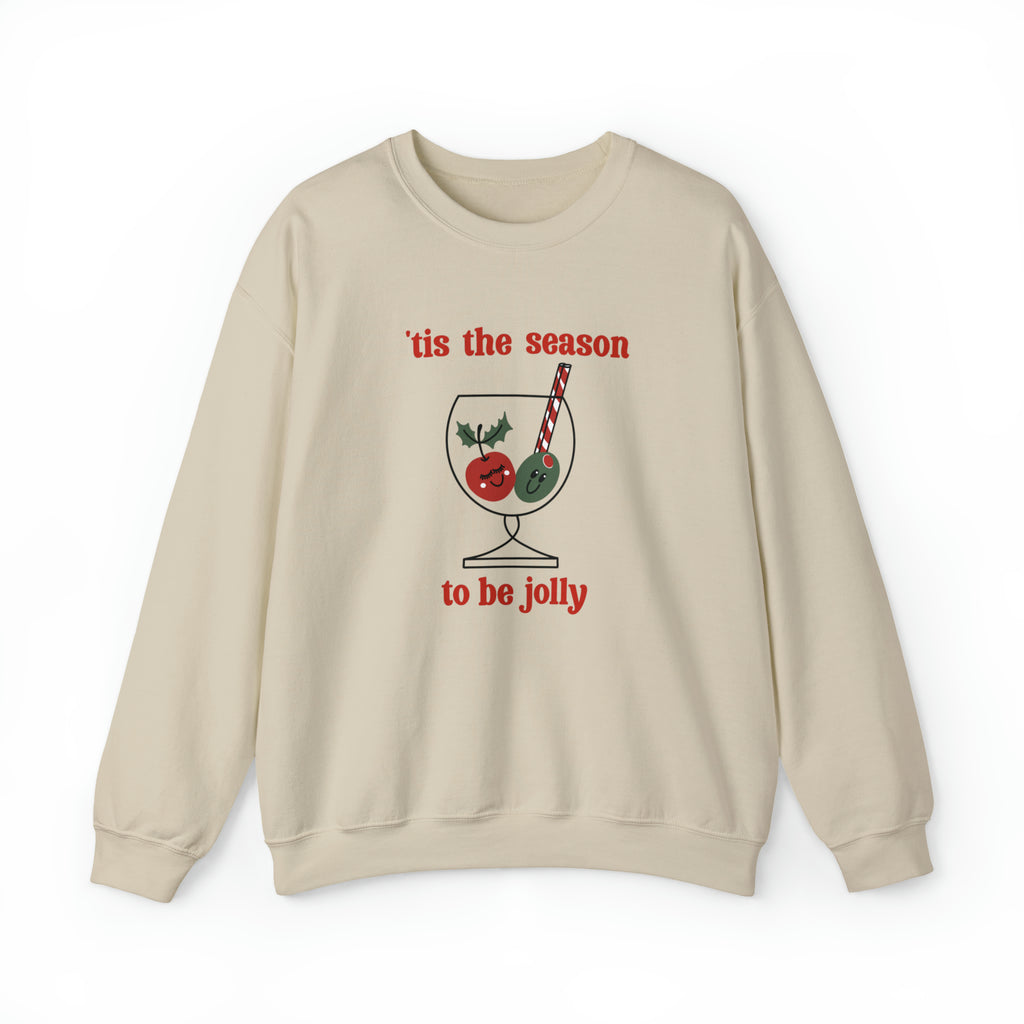 Tis The Season Christmas Drinking Women's Unisex Sweatshirt Sand