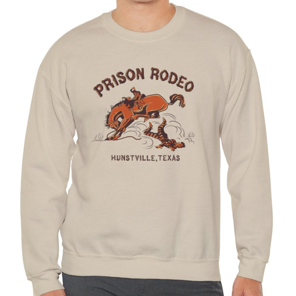 Texas Prison Rodeo Men's Unisex Sweatshirt - Assorted Colors Sand