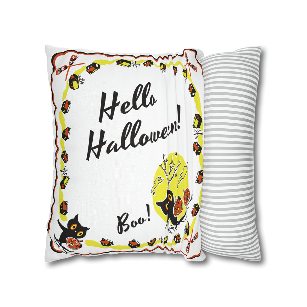 Retro Halloween Cute Spooky Pillow Case