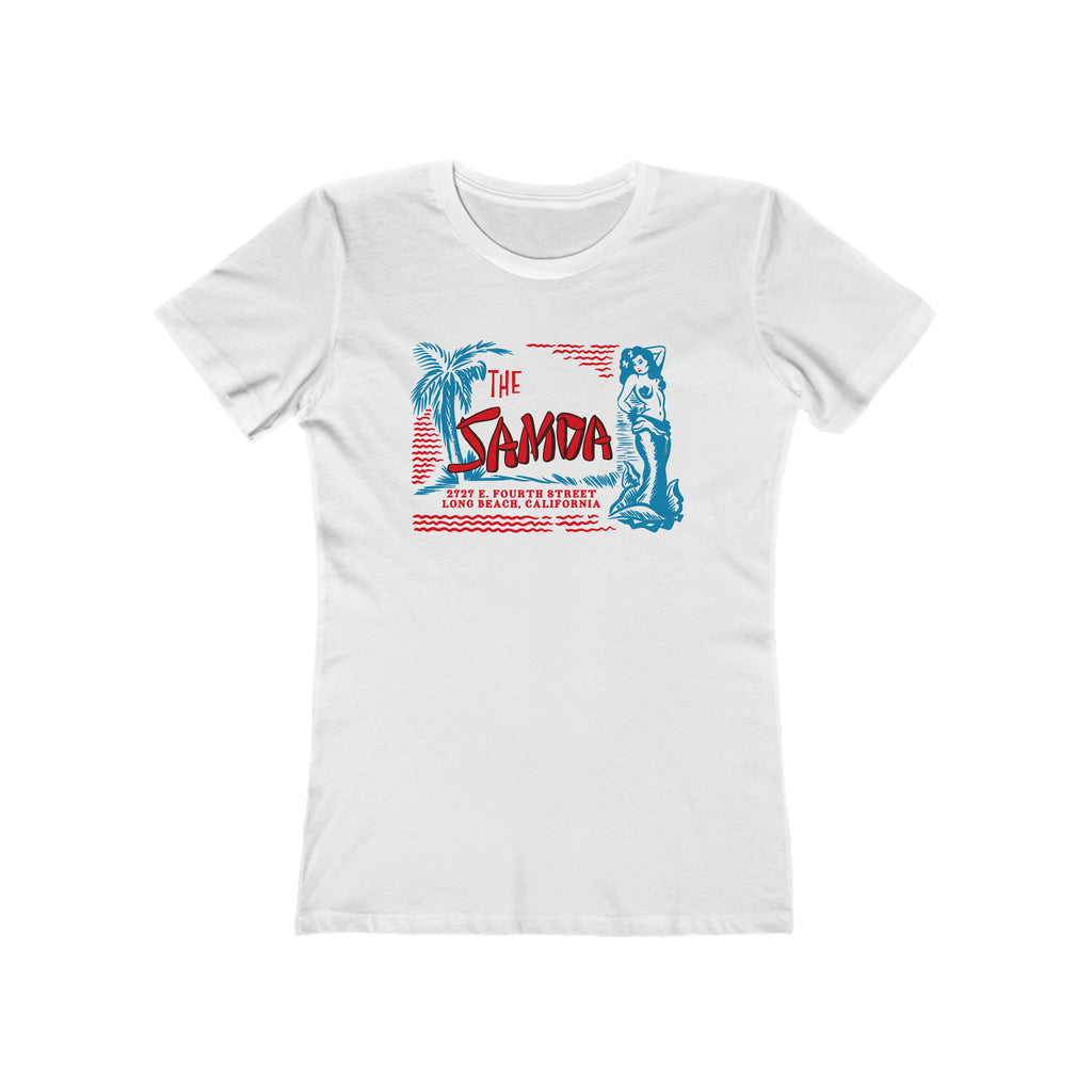 The Samoa Tiki Restaurant Vintage Souvenir Women's T-shirt Solid White