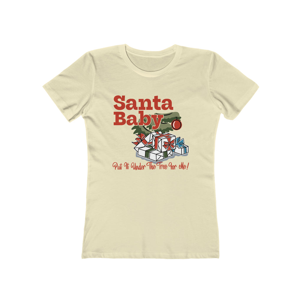 Santa Baby Christmas Tree - Women's T-shirt Solid Natural