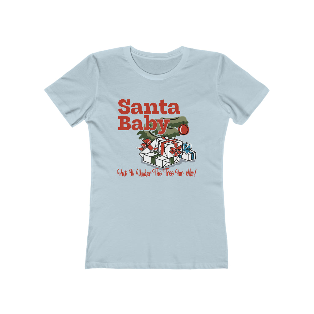 Santa Baby Christmas Tree - Women's T-shirt Solid Light Blue