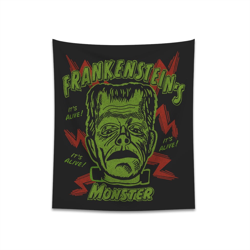 Frankenstein's Monster Poster Soft Cloth Fabric Wall Tapestry Classic Monster Wall Decor 34" × 40"