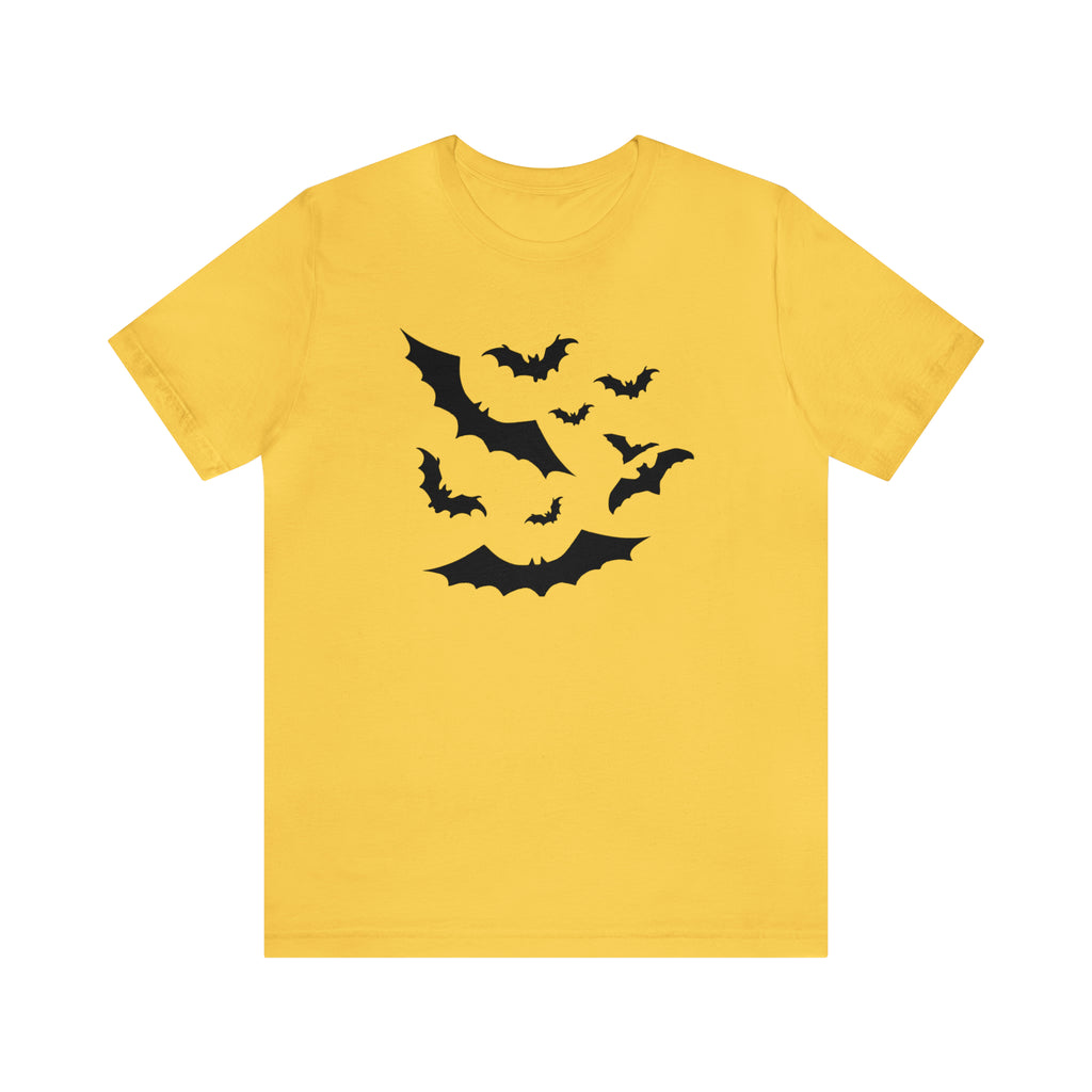 Bats Vintage Halloween Spooky Retro Premium Cotton Men’s T-shirt Yellow