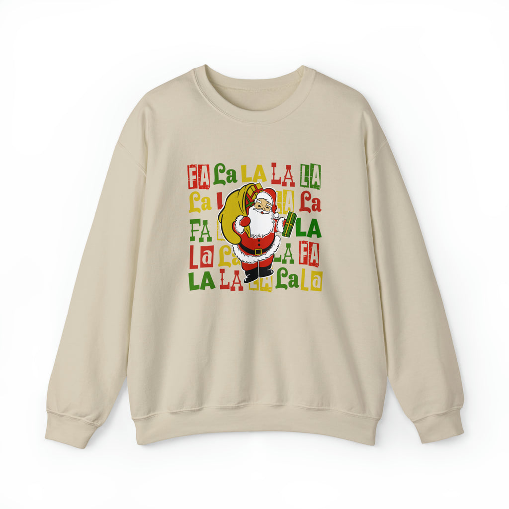 Santa Fa La La La La Christmas- Women's Unisex Sweatshirt Sand
