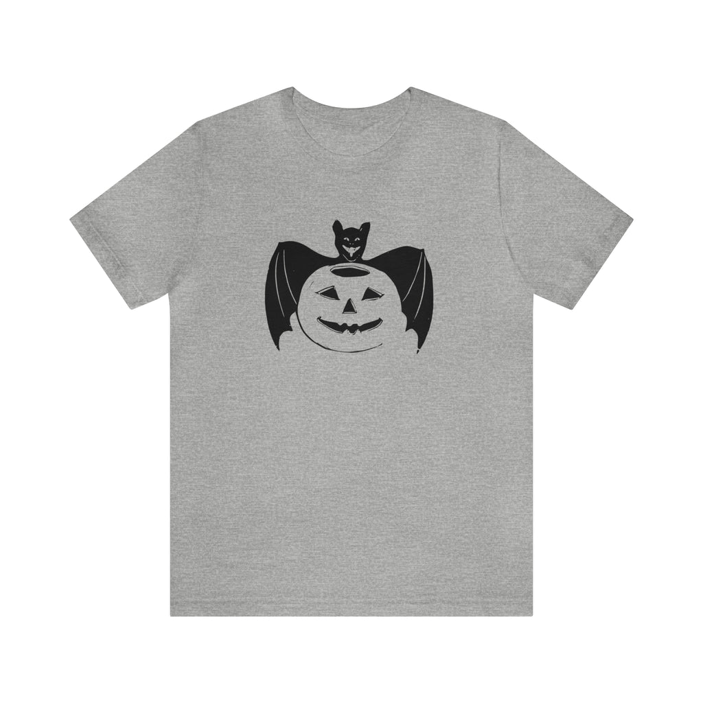 Spooky Retro Bat Pumpkin Vintage Halloween Men's T-shirt Athletic Heather