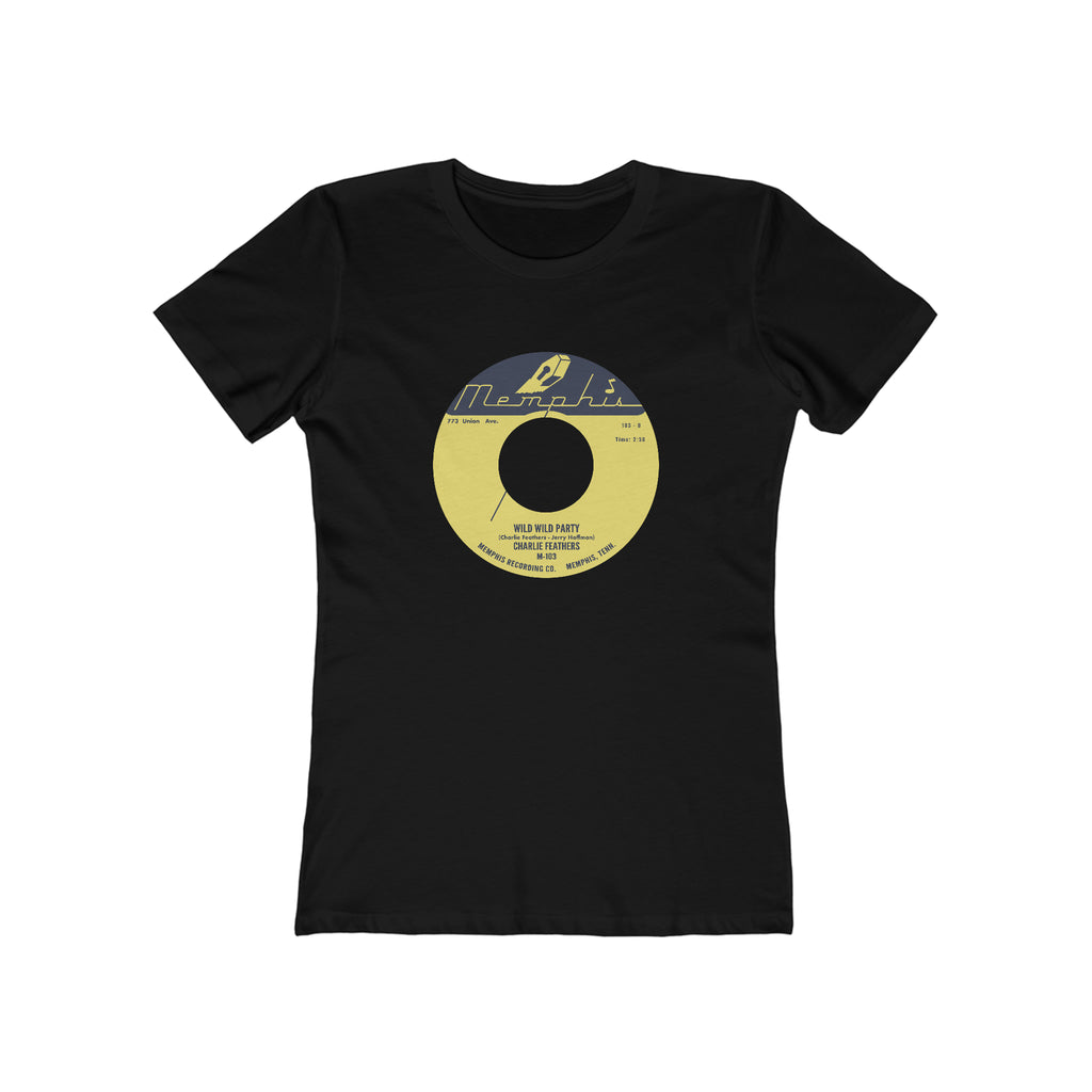 Memphis Records Premium Cotton Women's T-shirt Solid Black