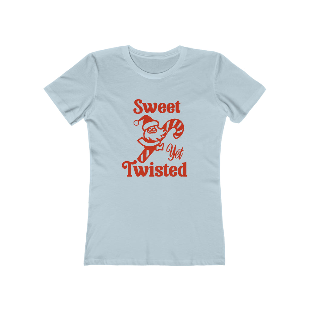 Sweet Yet Twisted Santa Christmas - Women's T-shirt Solid Light Blue