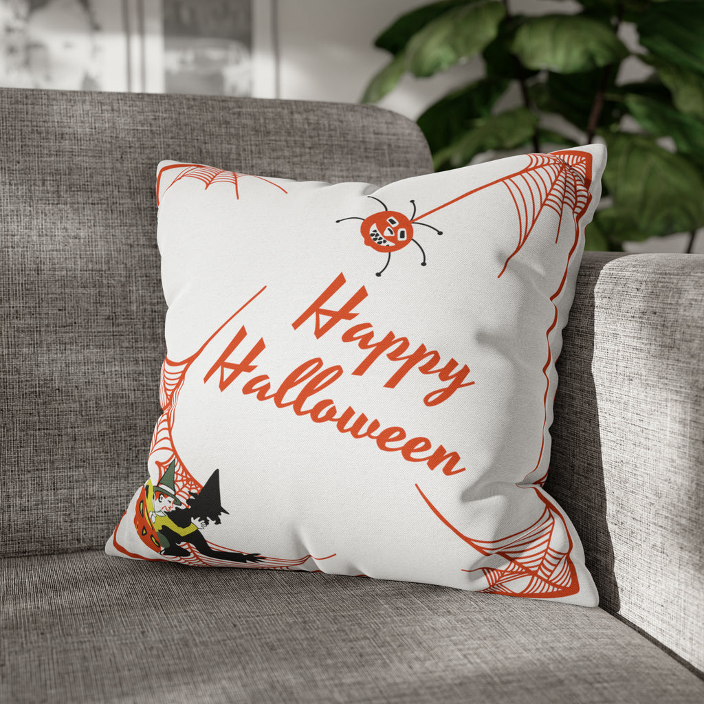Vintage Happy Halloween Pillow Case