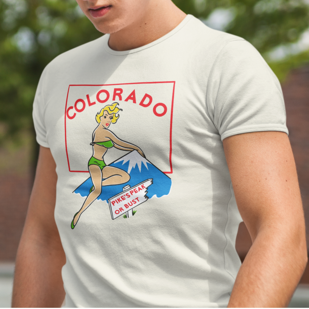 Colorado Pinup Logo Men's Cream T-shirt