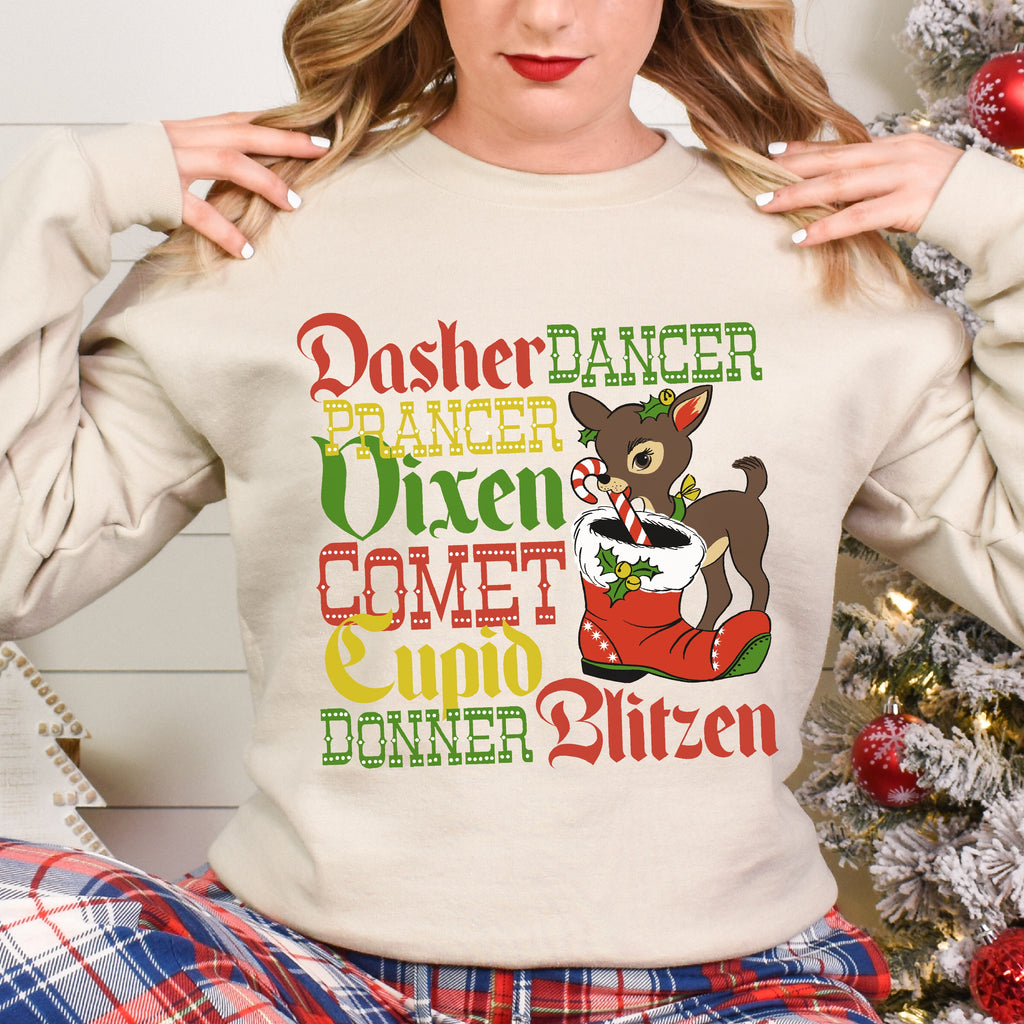 Santa's Reindeer Christmas- Women's Unisex Sweatshirt