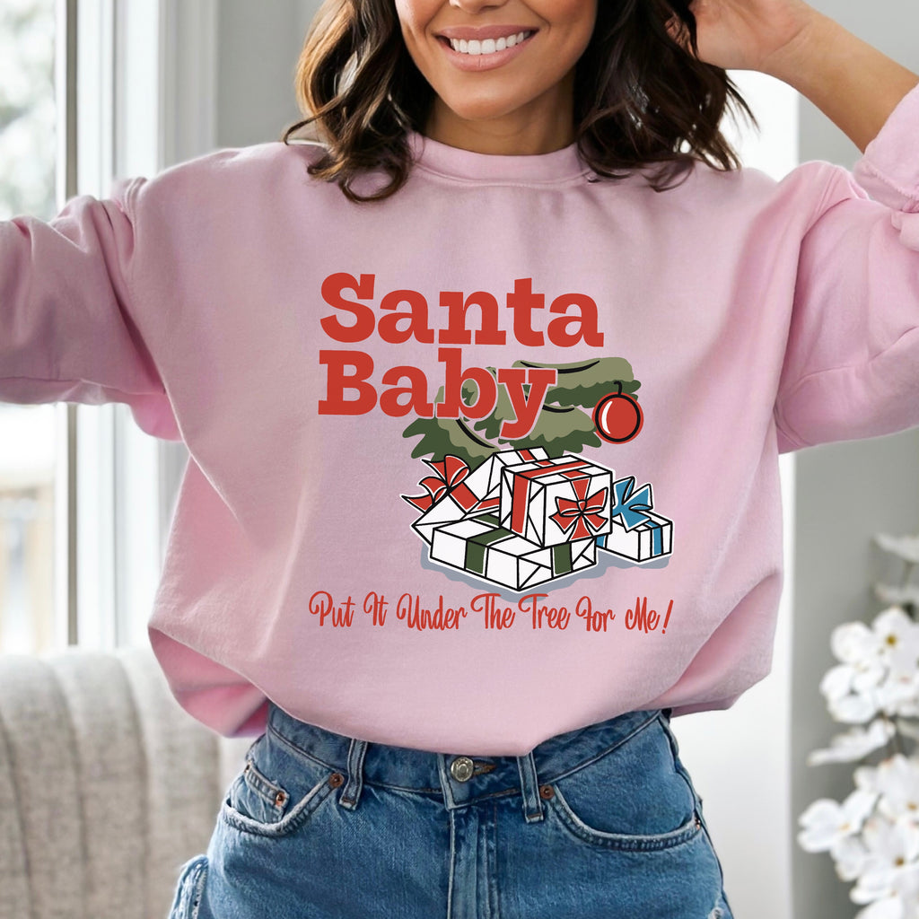 Santa Baby Christmas Tree - Women's Unisex Sweatshirt