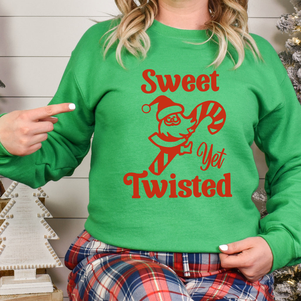 Sweet Yet Twisted Santa Christmas Women's Unisex Sweatshirt