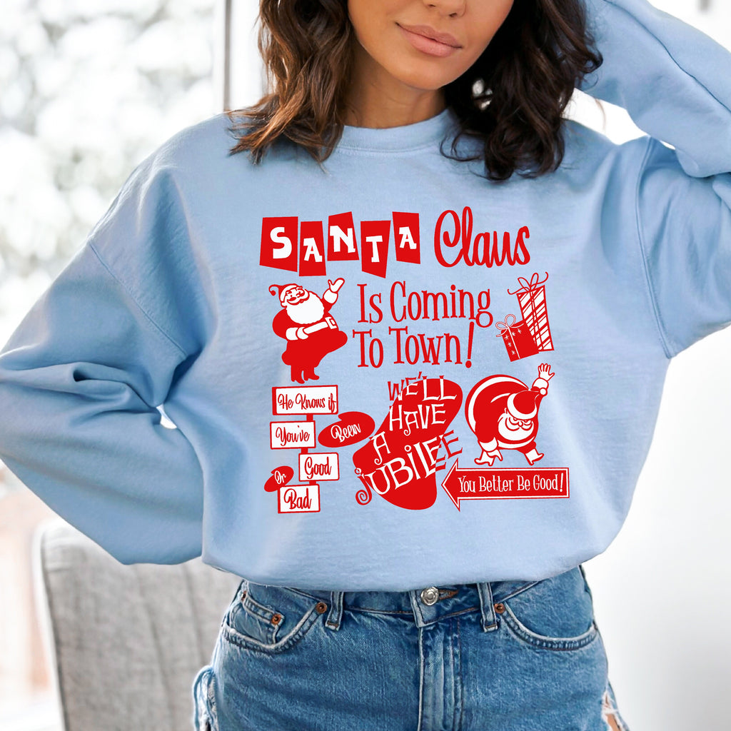 Santa Is Coming Christmas - Women's Unisex Sweatshirt